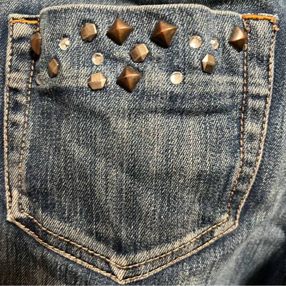 Inc Studded Denim Shorts 2 - Picture 8 of 9